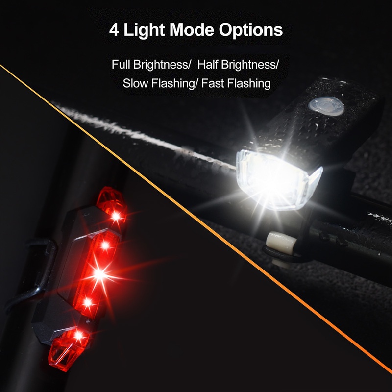 Đèn Pha Xe Đạp Leo Núi Phía Trước Có Thể Sạc USB