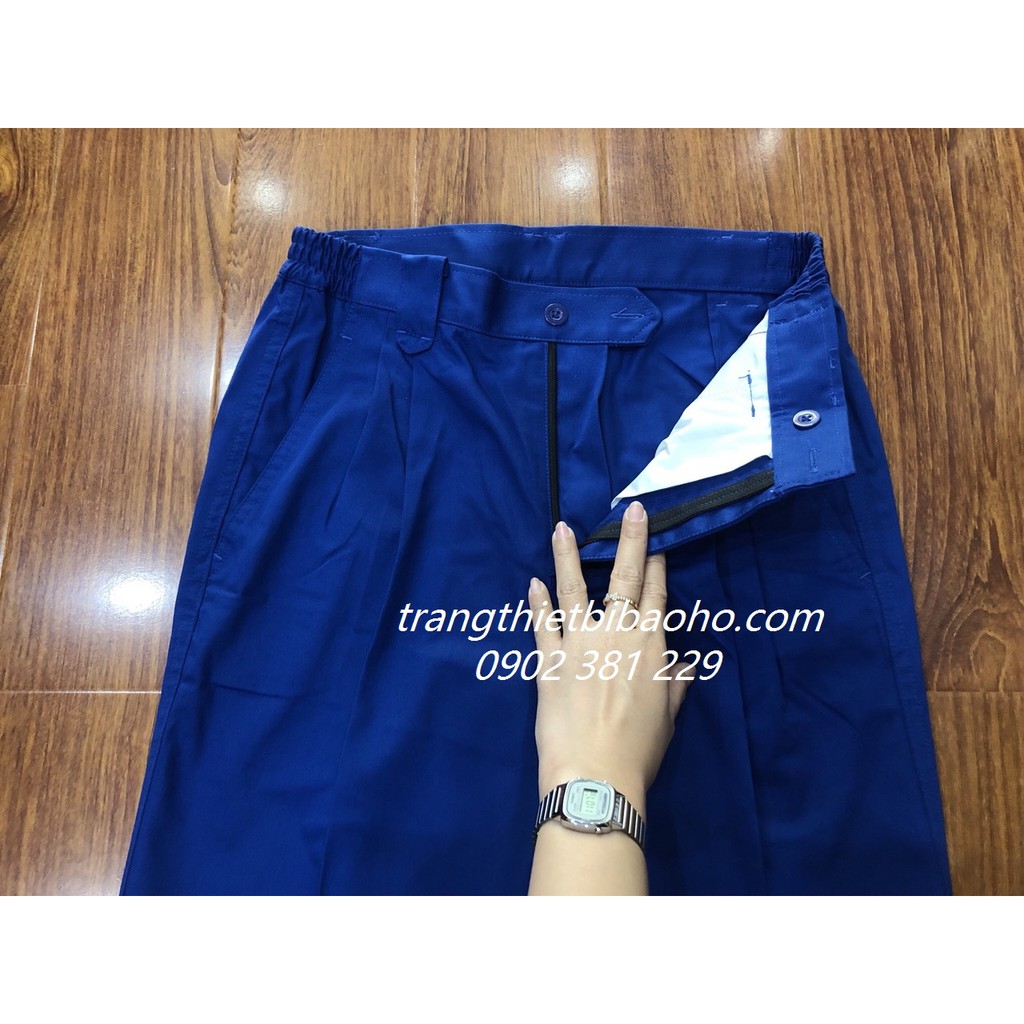 Bộ quần áo bảo hộ Foil kaki liên doanh thấm hút mồ hồi DN04 - hình thật