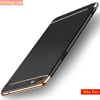 Ốp lưng 3 mảnh cho oppo a71 mau den vien vang