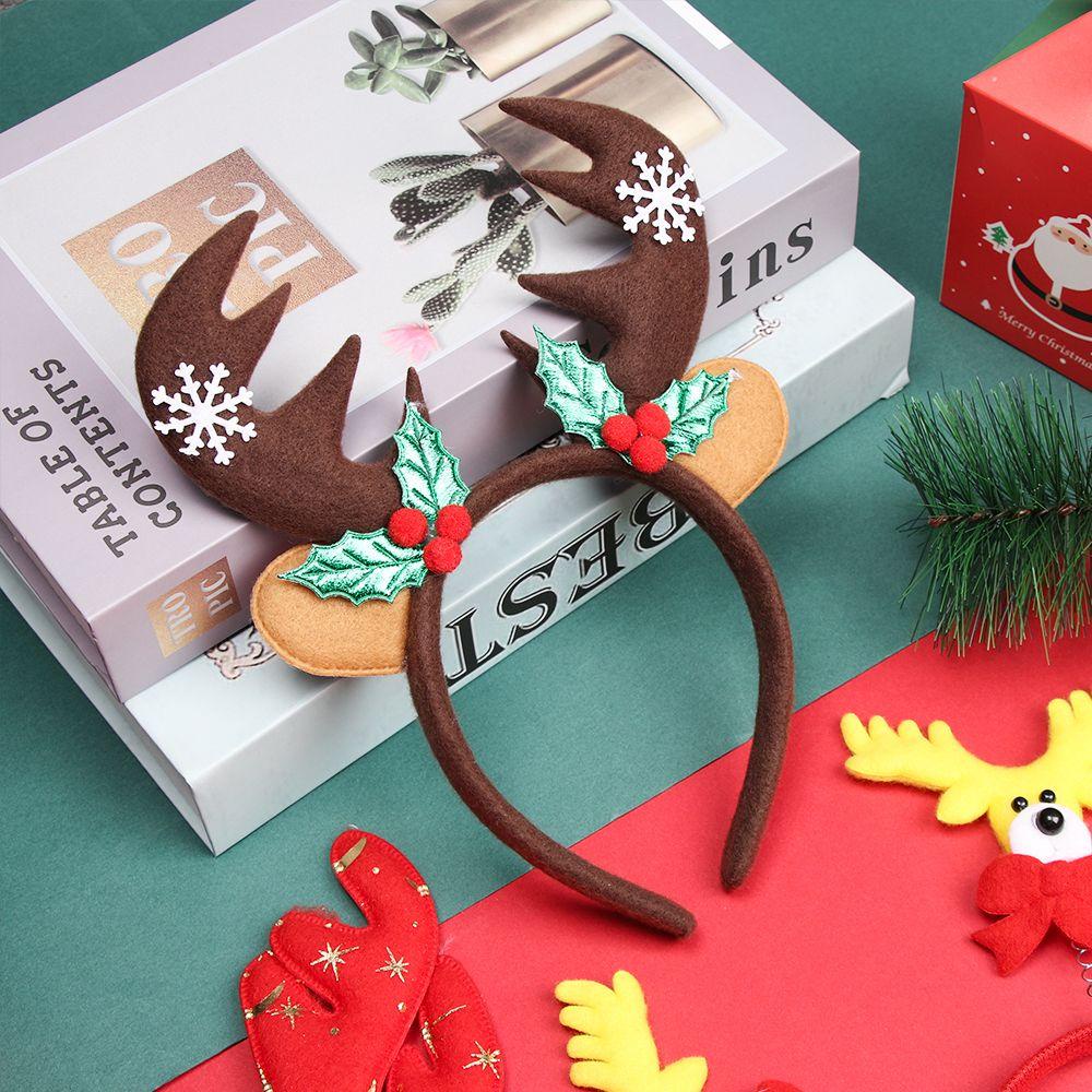 Băng Đô Cài Tóc Hình Sừng Hươu Hoạt Hình Dễ Thương Trang Trí Tiệc Giáng Sinh