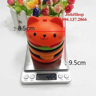 Squishy cat hamburger( Squishy Hambuger bánh mèo) k456