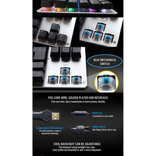Bàn phím cơ blue swicth mini HP GK200