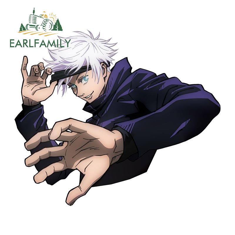 Sticker Dán Trang Trí Xe Hơi Hình Gojo Satoru Gojo Satoru Anime 13Cmx6.8Cm