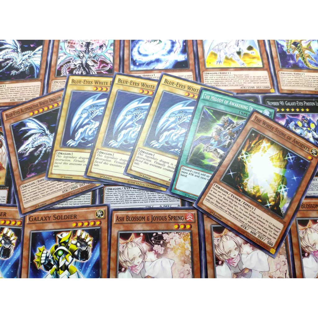 Bài Yugioh ❤️FREESHIP❤️ Thẻ bài Yugioh Blue Eyes Kaiba deck 54 lá