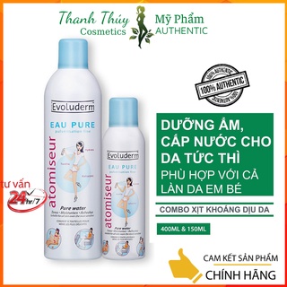 Xịt khoáng cấp ẩm làm dịu da Evoluderm 400ml - 150ml chính hãng