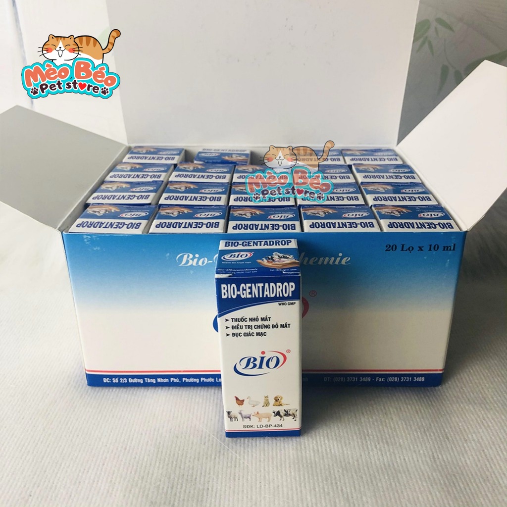 Nhỏ Mắt cho Chó Mèo Bio - Gentadrop 10ml