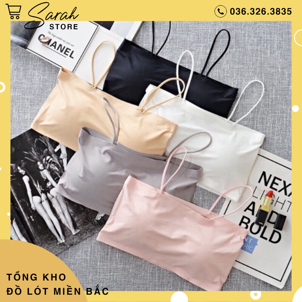 Áo Bra Su Quây Trơn 2 Dây, Có mút đệm ngực