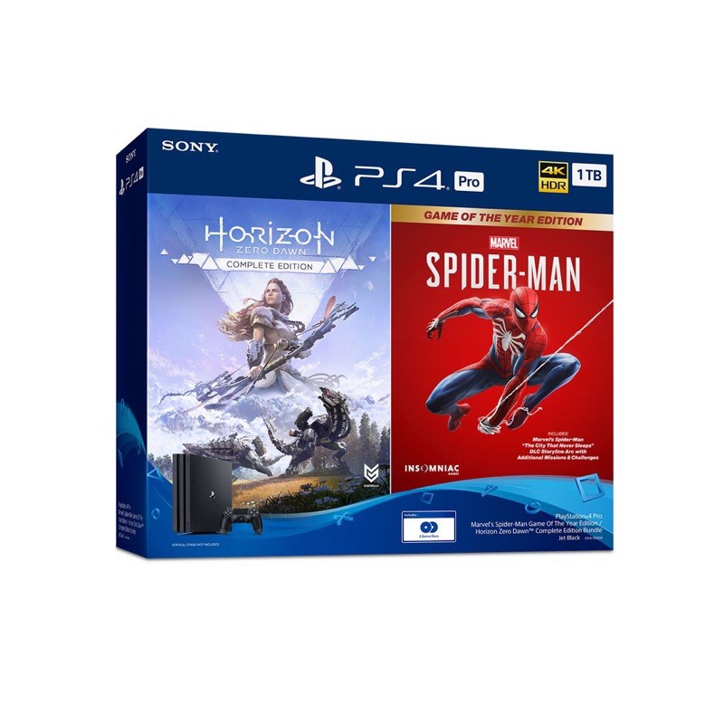 sony ps4 pro 1tb bundle tặng 2 game spider man và hori zone chính hãng sony việt nam