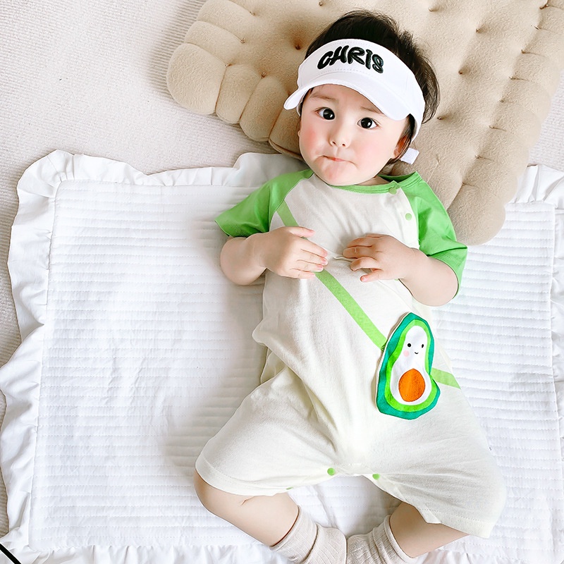 Jumpsuit Bodysuit romper Liền Mảnh Vải cotton In Hình Hoạt Hình Cho Các Bé Từ 0-24 Tháng Tuổi