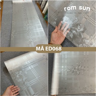 Giấy dán kính mờ dán văn phòng, Decal dán cửa kính 3D phòng tắm,phòng ngủ che nắng sẵn keo