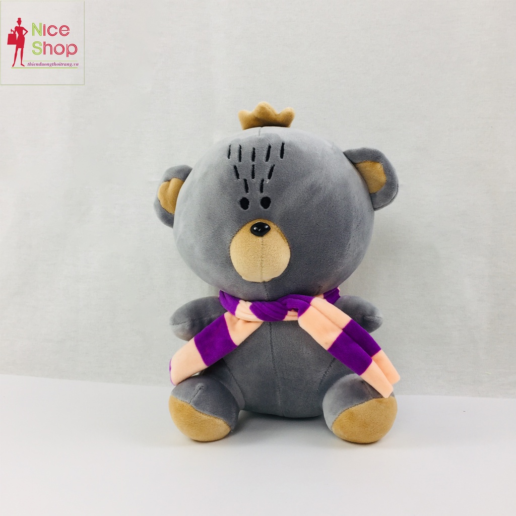 Gấu bông ôm teddy có khăn quàng cổ đáng yêu dùng để ôm &amp; trang trí - OT0714
