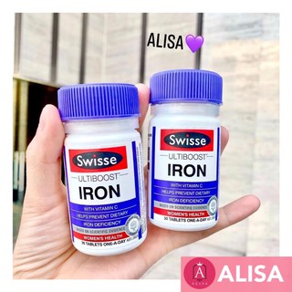 Viên uống sắt swisse ultiboost iron với vitamin c, tảo xoắn 30 viên - ALISA