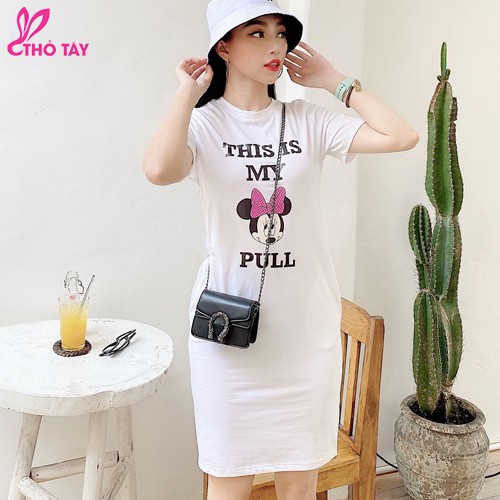Đầm nữ thun in hình micky - THỎ TÂY | BigBuy360 - bigbuy360.vn