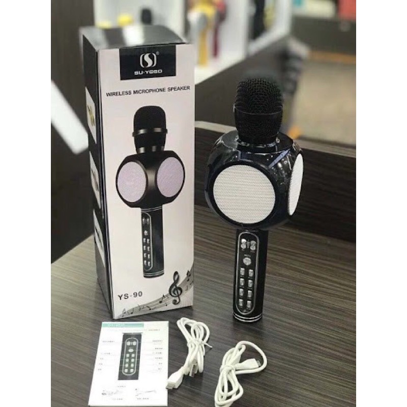 Mic Hát Karaoke Bluetooth YS-90, Mic cầm tay Mini,Mic không dây bluetooth