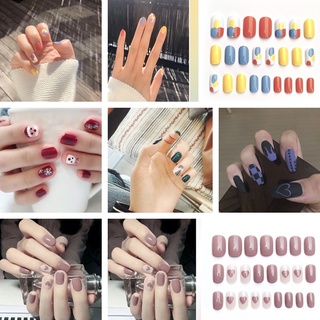 (Hàng Mới Về) Set 24 Móng Tay Giả Thời Trang Thu Đông