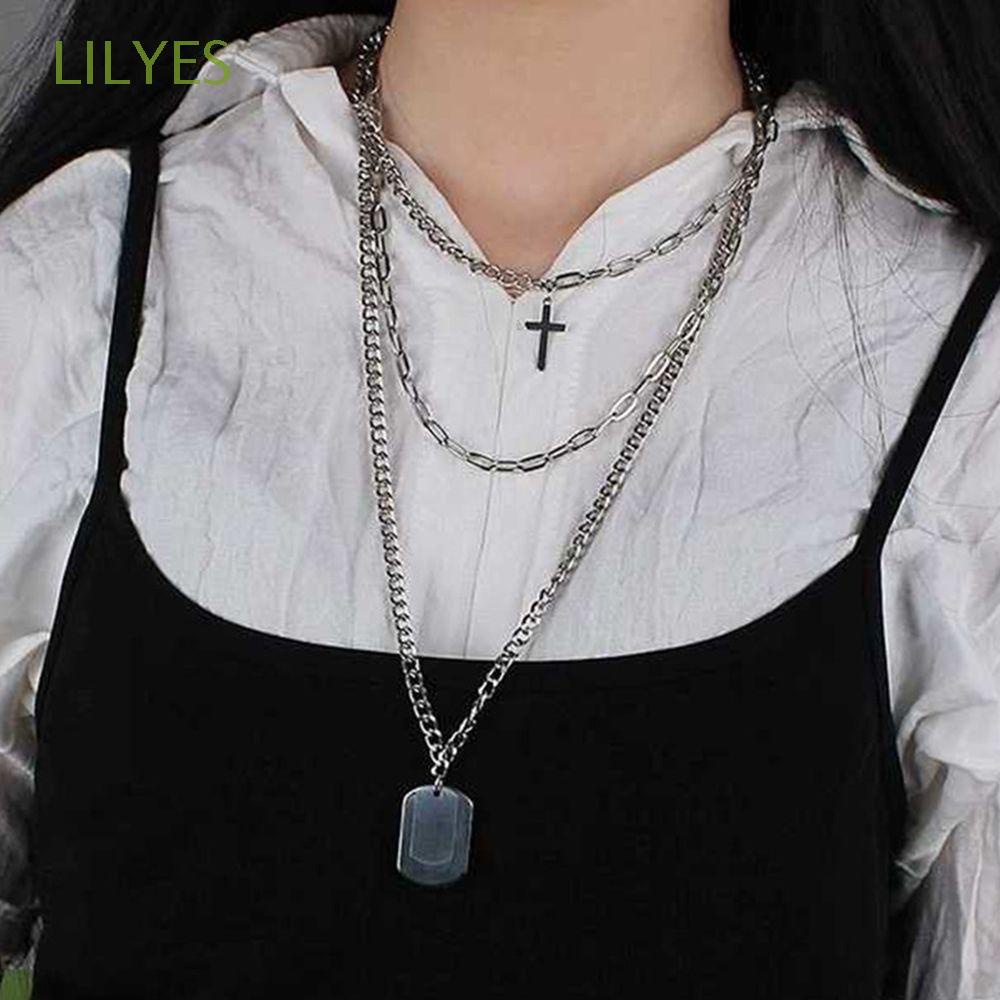 Bộ 3 vòng cổ choker bằng hợp kim nhiều màu phong cách Hàn Quốc cho cặp đôi