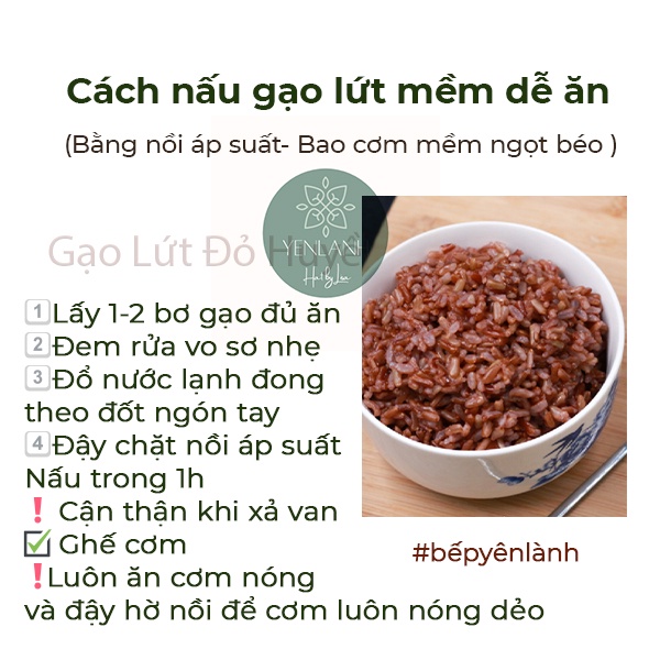 Gạo Lứt Đỏ Huyền Rồng Món Cơm Hỗ Trợ Người Ăn Kiêng- Gạo Lứt Đỏ Sạch 500gr-1kg Yenlanhnatural