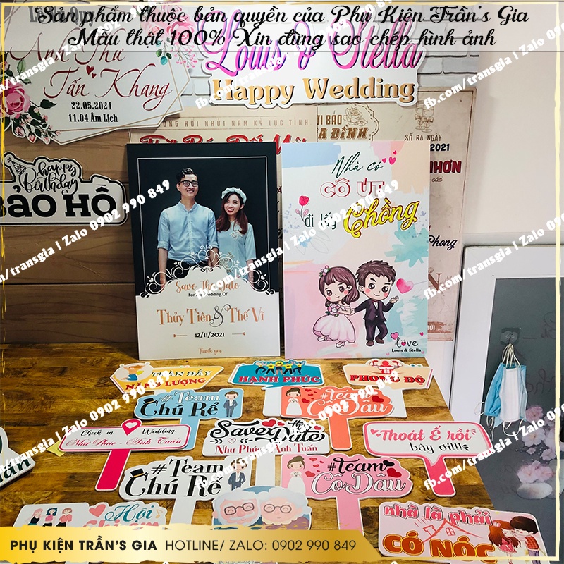 Bảng Form mẫu thời báoTên Cô Dâu - Chú Rể, , Đính Hôn - Lễ Vu Quy - Đám hỏi, Treo backdrop ,Treo cổng hoa