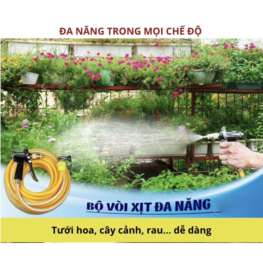 Vòi tưới cây, rửa xe 15m tăng áp đồng nguyên chất Garden Irrigation System