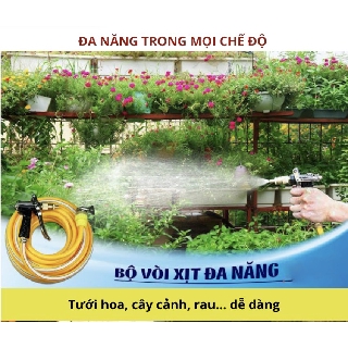 Vòi tưới cây, rửa xe 15m tăng áp ⚽FreeShip⚽ đồng nguyên chất