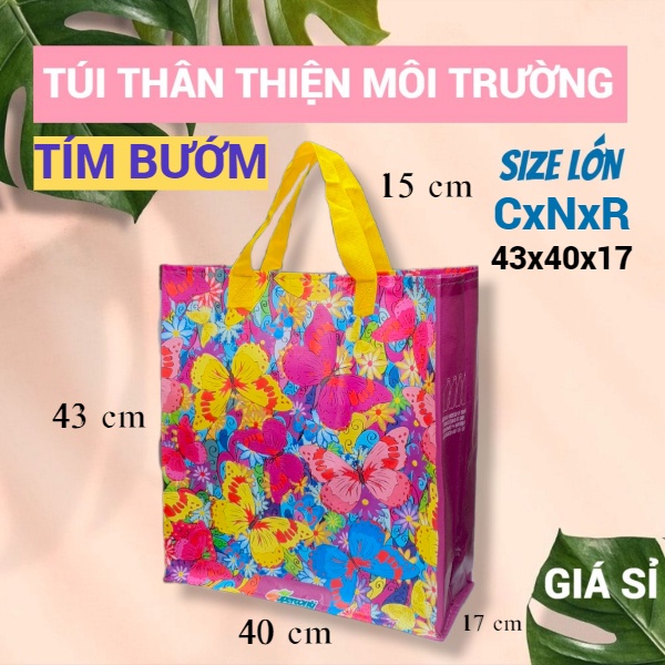 Túi đi chợ, thân thiện môi trường, đi siêu thị, làm từ chất liệu tái chế, PP dệt, tái sử dụng được