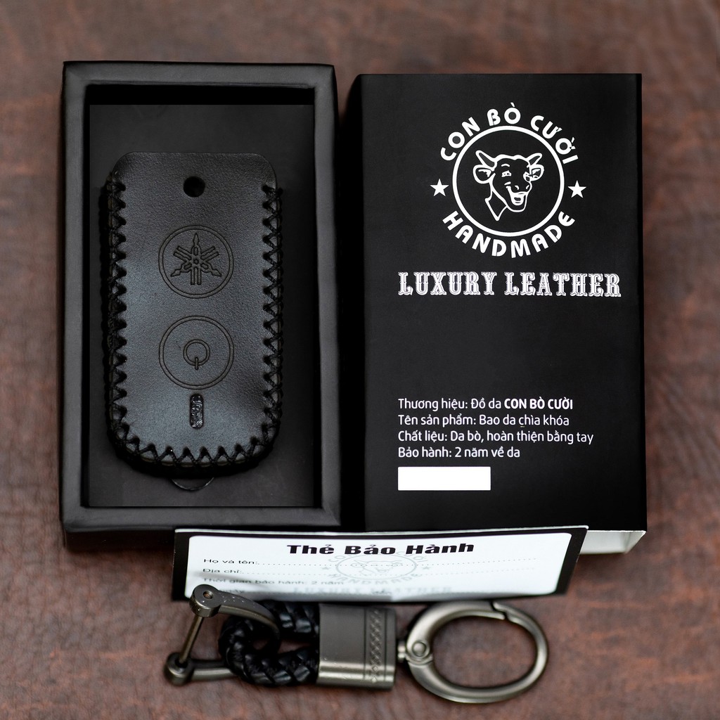 Bao da chìa khoá xe máy yamaha nvx grande janus exciter freego bọc chìa khoá bằng da bảo vệ chống xước, va đập