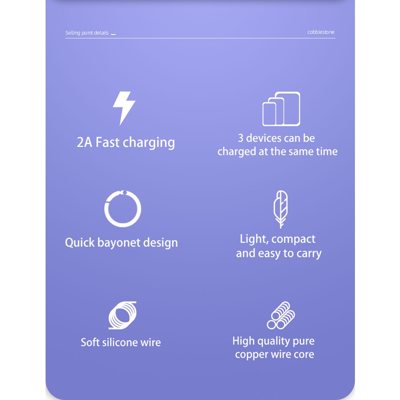 Cáp Sạc Nhanh Usb 3 Trong 1 2A Micro Usb Cho 13 12 Xiaomi Samsung Móc Khóa Điện Thoại