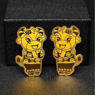 Miếng Dán Ốp Điện Thoại Trâu Mạ Vàng 24k Tài Lộc May Mắn