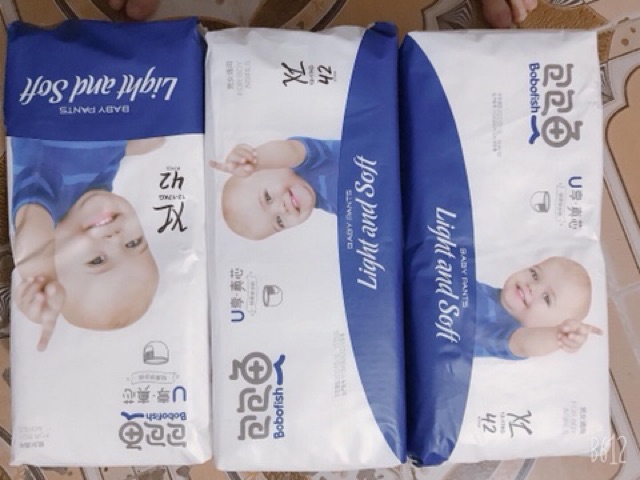 【đóng hộp】Bỉm/TÃ QUẦN Bobofish Baby diaper pants size M100-L92-XL84-XXL76-XXXL72 nội địa Trung Quốc