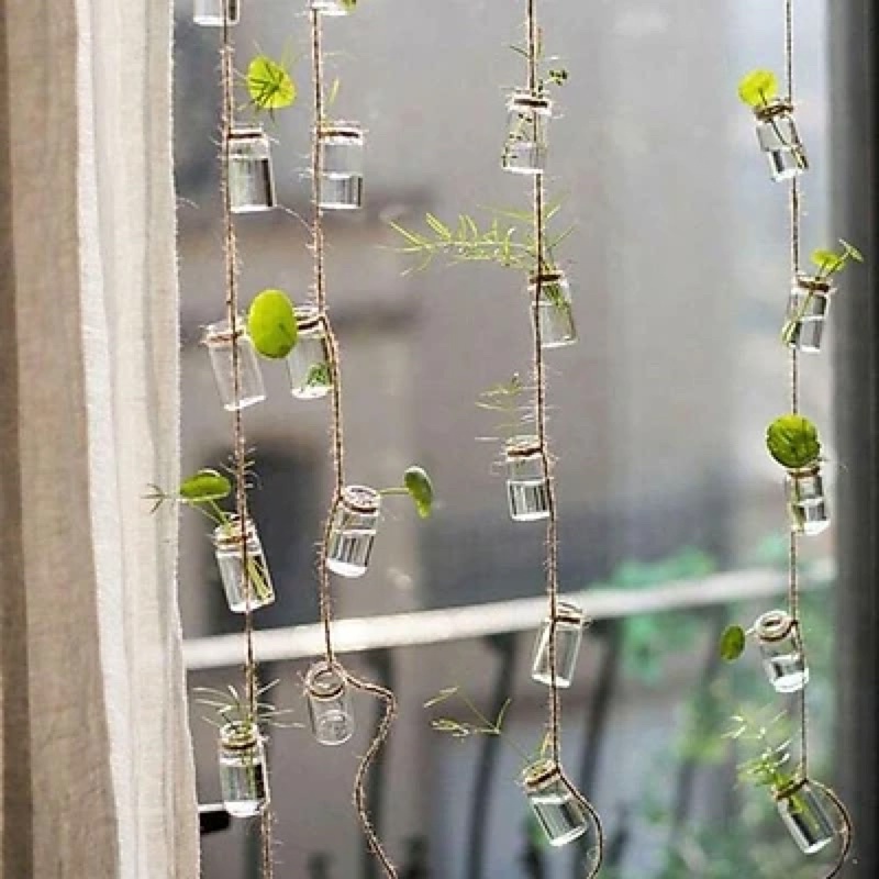 Dây treo lọ thuỷ tinh độc đáo chuông gió tự nhiên