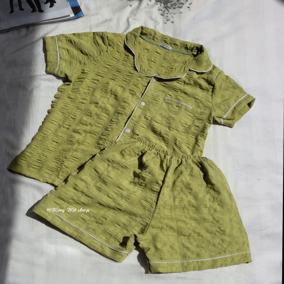 Pijama Chất Đũi Nhăn Cao Cấp Bộ Đồ Ngủ Mặc Nhà Rainbowhot Trend Hè 2021 | BigBuy360 - bigbuy360.vn