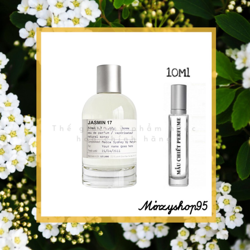 [𝗟𝗘𝗟𝗔𝗕𝗢] Nước Hoa Le Labo Jasmin 17 Test 5ml/10ml/20ml