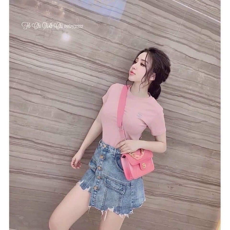 CHÂN VÁY JEANS LỆCH TÀ SIÊU HOT