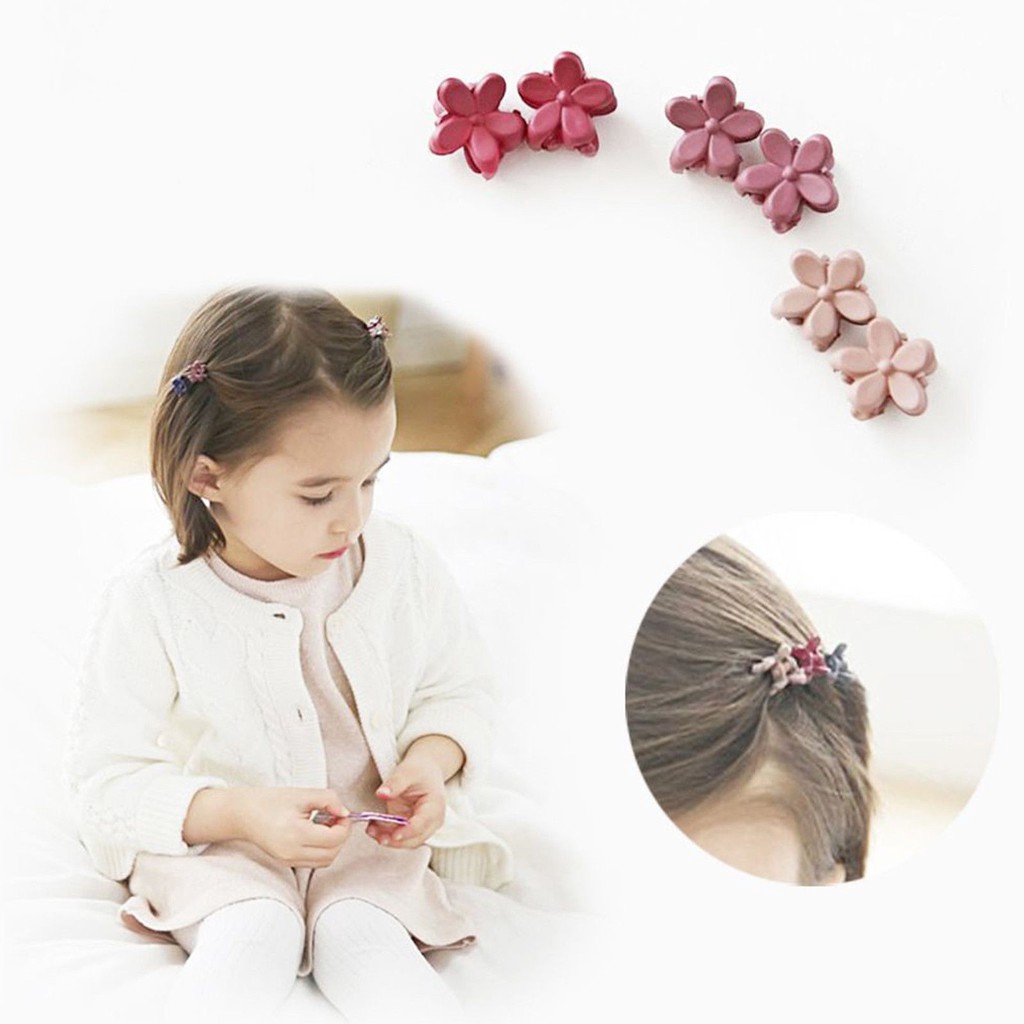 Set 30 kẹp tóc nhựa thiết kế hình hoa đáng yêu