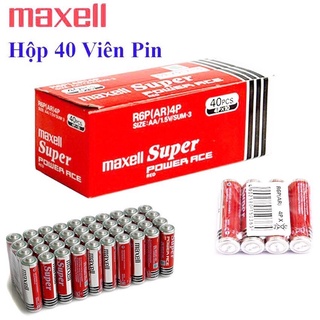 Pin maxell super đỏ - hộp 40 viên pin tiểu aa 1.5v