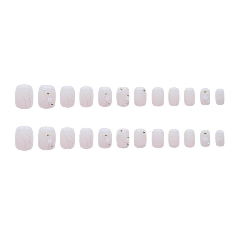 Set 24 móng giả N175 đính đá cao cấp ( Tặng kèm keo và dũa )
