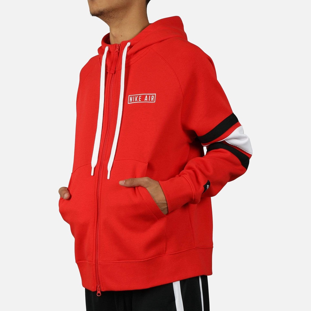 Áo Khoác Nỉ Hoodie Nam Nữ Chính Hãng NIKE AIR FULL-ZIP HOODIE - Màu Đỏ