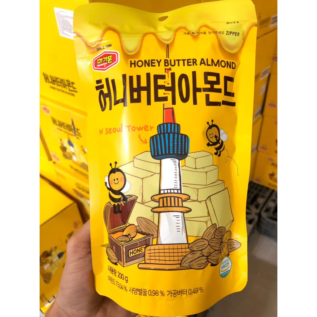 [Combo] 2 Gói Hạnh Nhân Tẩm Bơ Mật Ong Murgerbon Hàn Quốc 200g | BigBuy360 - bigbuy360.vn