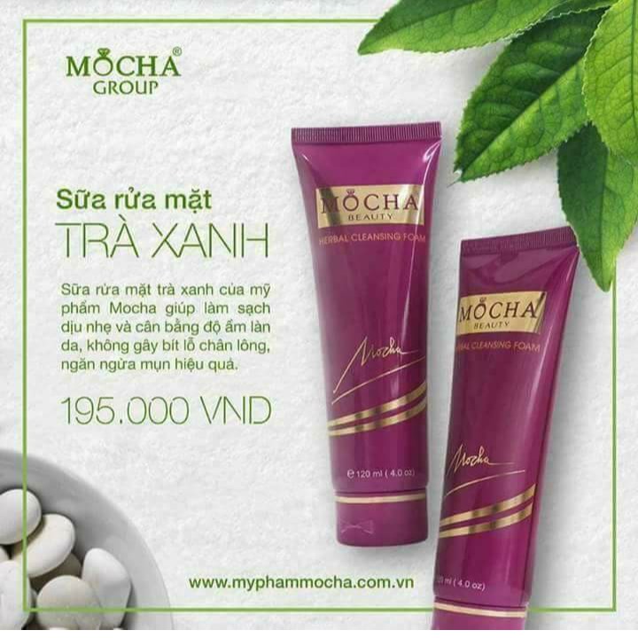 Sữa Rửa Mặt Trà Xanh Và Nha Đam MOCHA Ngừa Mụn Lấy Sạch Bụi Bẩn Dịu Nhẹ Và Thu Nhỏ Lỗ Chân Long Giúp Da Trắng Sáng