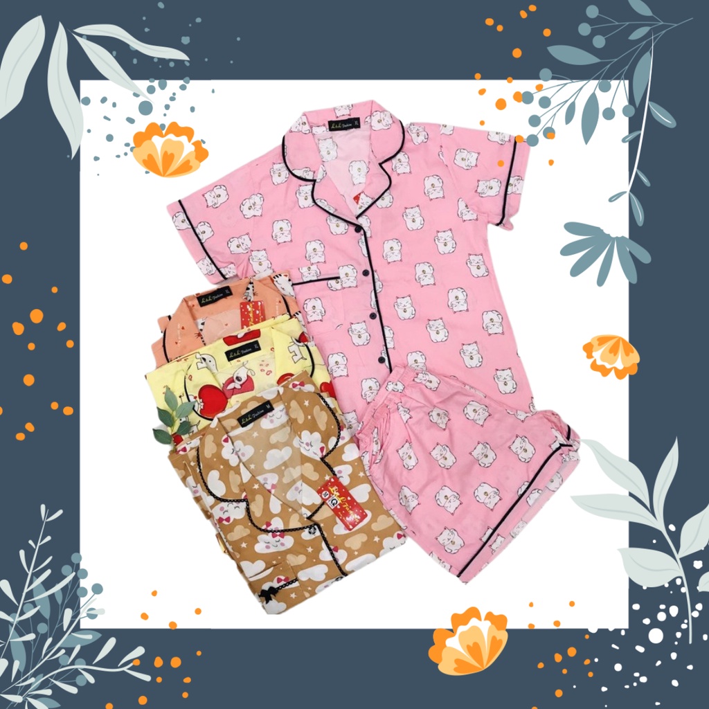 Bộ pijama nữ ngắn đẹp mặc nhà in họa tiết chất kate siêu mát size M-XL (40-65kg)