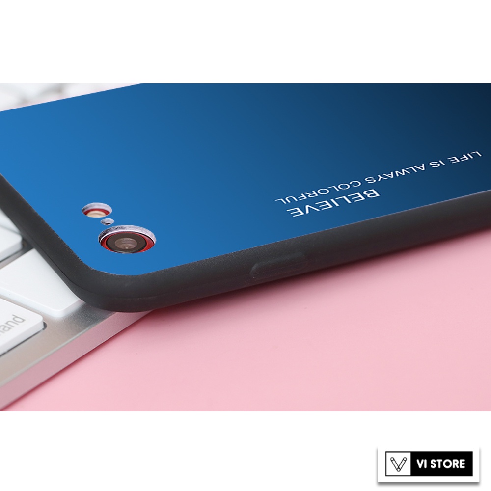 Ốp lưng iPhone 7/8 - Gradient edition, chất liệu kính cường lực