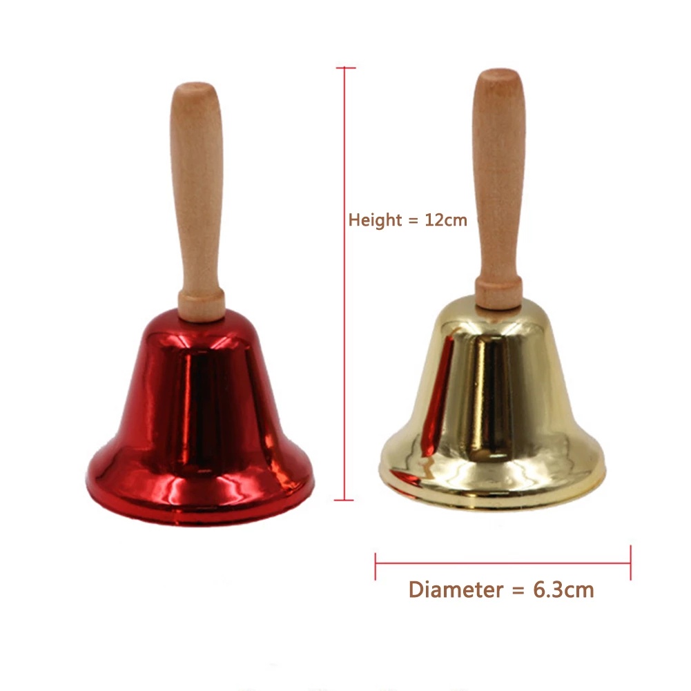 Chuông đồng 65mm tay cầm gỗ độc đáo tùy chọn màu sắc chất lượng
