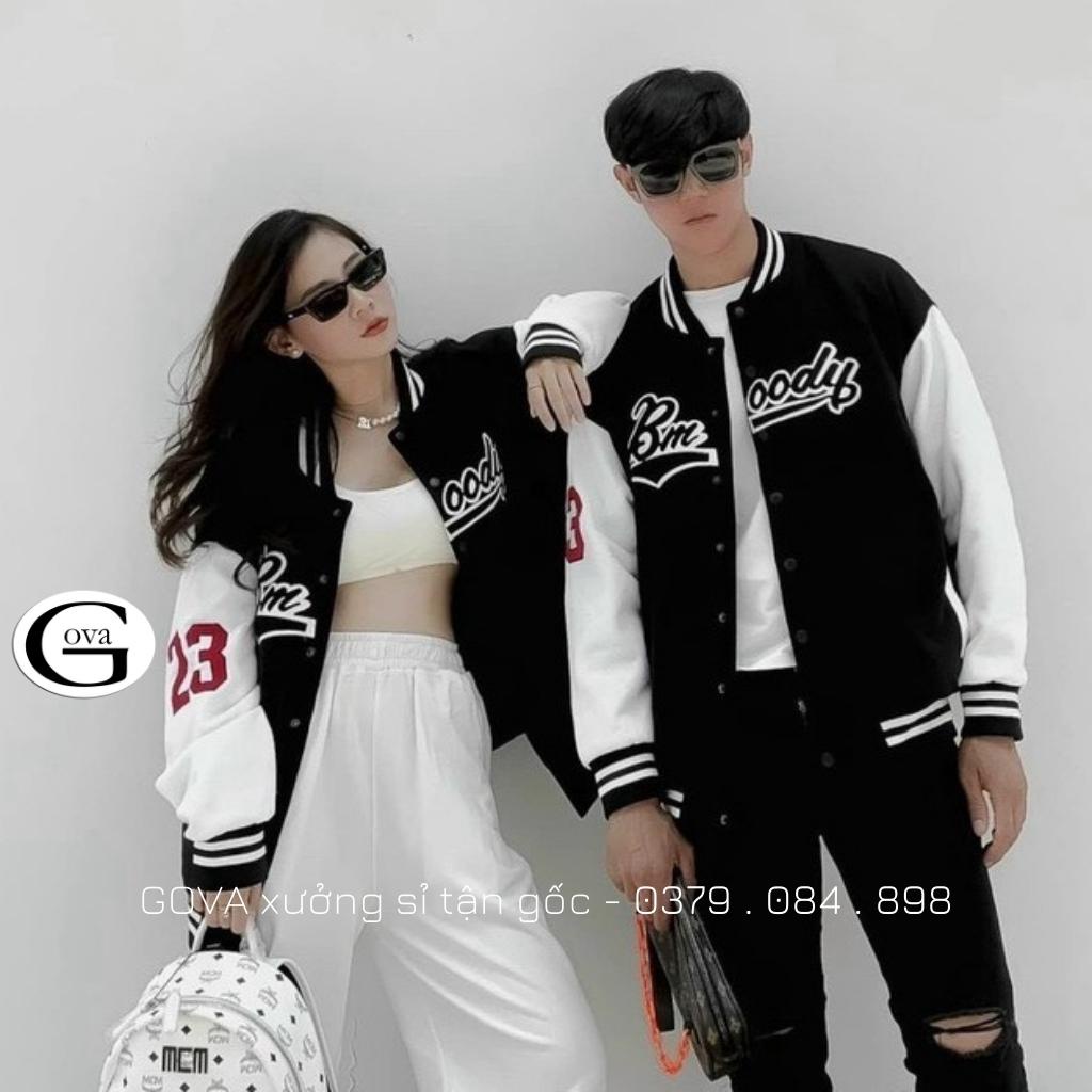 Áo Khoác Bomber Dù THÊU BMOODY Cao Cấp Form Rộng Nam Nữ Ulzzang Unisex Thời Trang GOVA