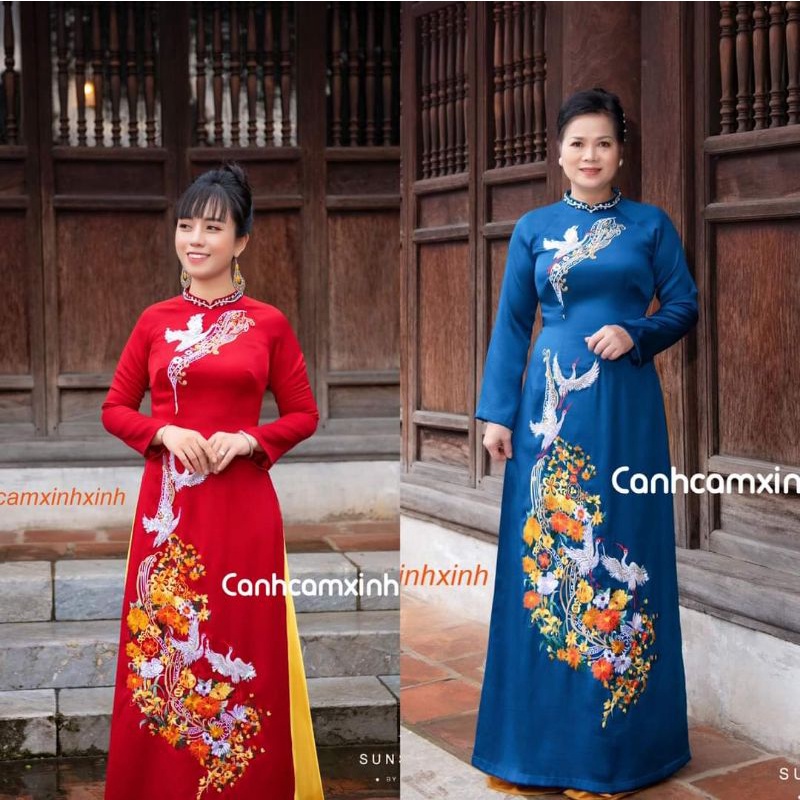 Bộ sưu tập áo dài bà sui, mẹ chồng, cô dâu hàng thiết kế mang tinh túy của đất trời