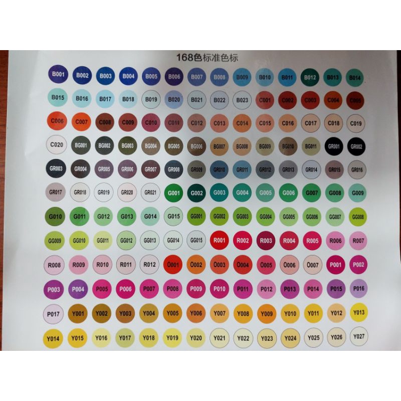 1 cây bút  màu MARKER BAOKE  có 68 loại màu