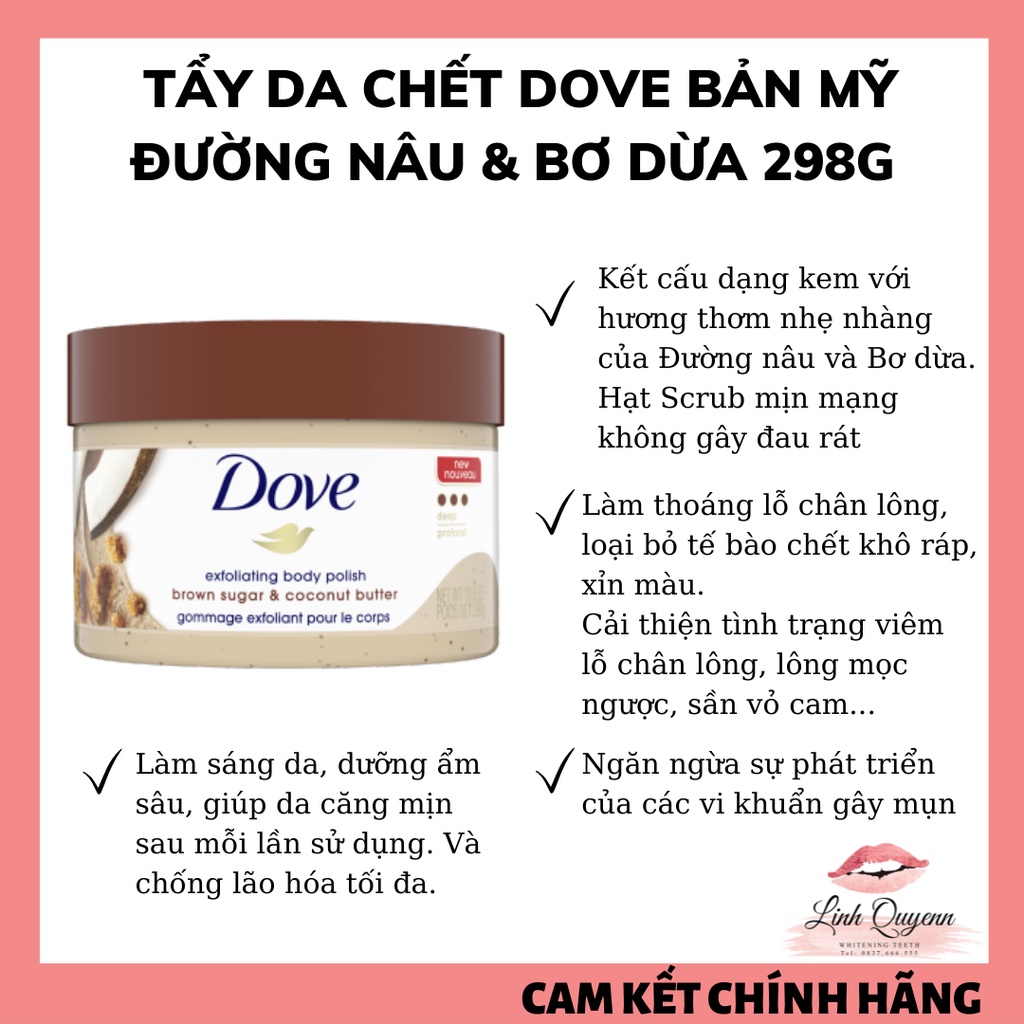 Tẩy tế bào chết Dove Exfoliating Body Polish 298G BẢN MỸ