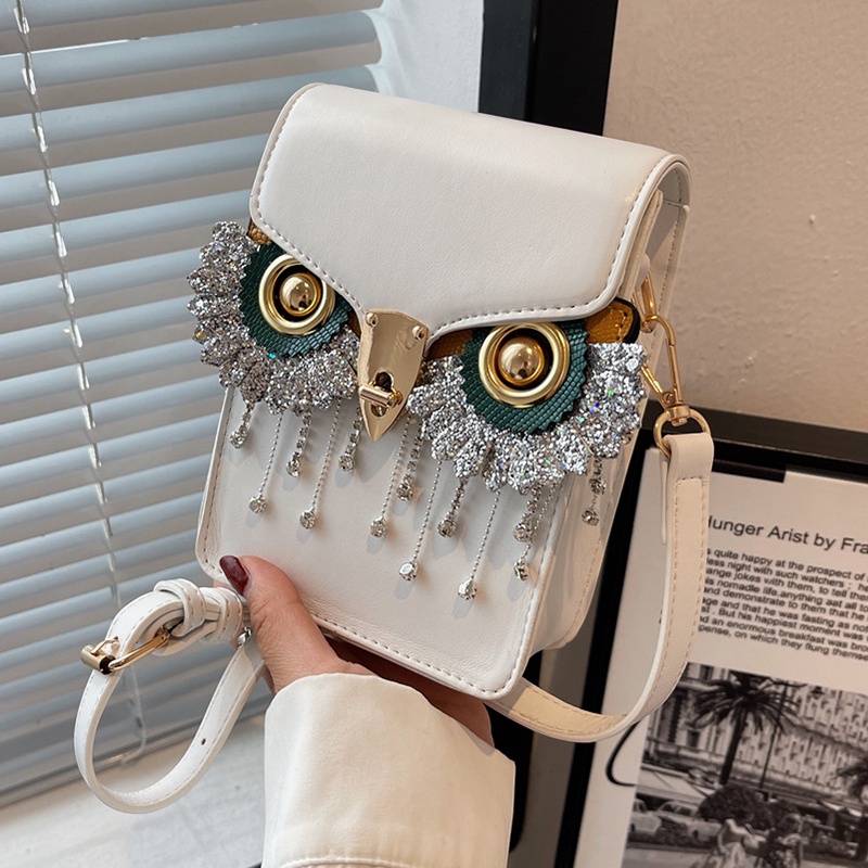 Túi Đeo Vai Hình Vuông Cỡ Nhỏ Phối Tua Rua Thời Trang Cao Cấp Cho Nữ