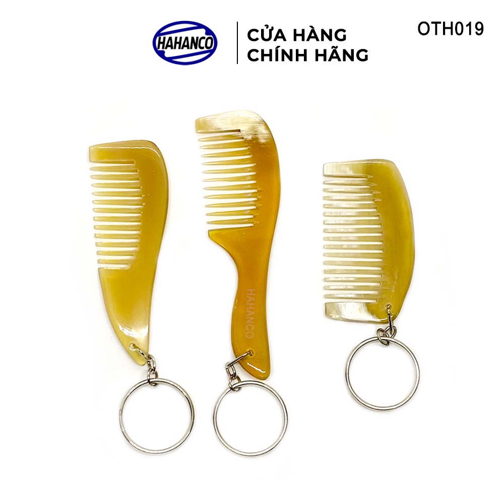 COMBO3 Móc Khóa HAHANCO Hình Lược Sừng Mini Treo Chìa Khóa Xinh Xinh