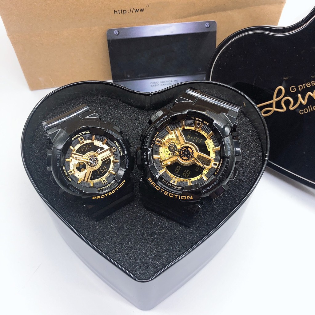 Đồng hồ thể thao nam nữ kim điện tử - GA110 đen vàng | BigBuy360 - bigbuy360.vn