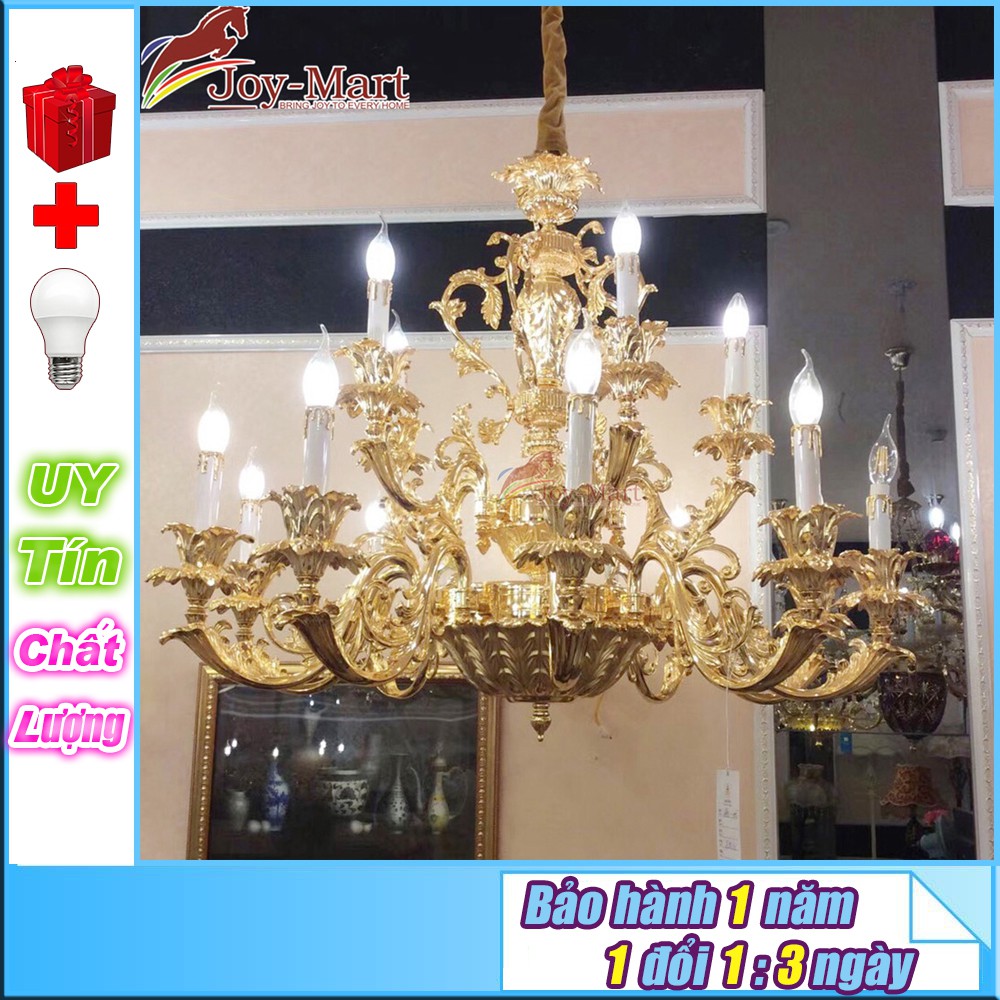 Đèn chùm treo trần trang trí phòng khách MCH3880/15 cao cấp, sang trọng JOYMART